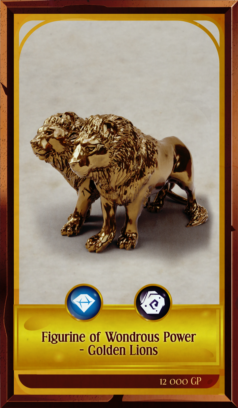 Figurine of Wondrous Power: leoni d'oro